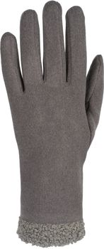 styleBREAKER Damen Touchscreen Handschuhe mit Teddyfell am Saum und Fleece Futter, warme Fingerhandschuhe, Winter 09010034
