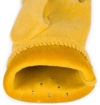 styleBREAKER Damen Touchscreen Handschuhe mit Strass und Perlen, Fleece Futter, warme Fingerhandschuhe, Winter 09010035