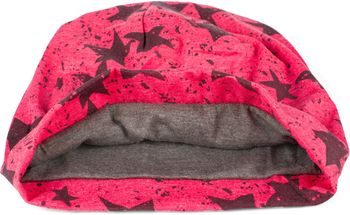 styleBREAKER Unisex Stoff Beanie Mütze mit Sterne Splat Style Print, Leichte Longbeanie mit Farbspitzer Muster 04024185