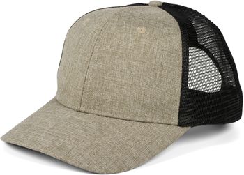 styleBREAKER Unisex 6-Panel Snapback Cap meliert mit Mesh Einsatz hinten, Baseball Cap, Basecap, verstellbar 04023079