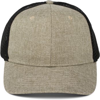 styleBREAKER Unisex 6-Panel Snapback Cap meliert mit Mesh Einsatz hinten, Baseball Cap, Basecap, verstellbar 04023079