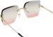 styleBREAKER Damen Sonnenbrille ohne Rahmen mit eckigen Polycarbonat Gläsern und Diamantschliff | UV400 Verlaufstönung | Metallbügel verstellbare Nasenpads