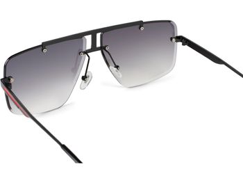 styleBREAKER Damen Sonnenbrille Halbrand mit getönten Rechteckigen Gläsern, Retro Metallrahmen, Diamantschliff 09020125