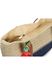styleBREAKER Damen Bast Strandtasche 45 x 13 x 46 cm mit Reißverschluss | Zweifarbige Korbtasche mit Quaste | Flechttasche mit langen Henkeln für Strand & Shopping