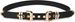 styleBREAKER Damen Gürtel mit doppelter goldener Schnalle und Lochnieten, B-Low Belt, Taillengürtel, kürzbar 03010121