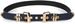 styleBREAKER Damen Gürtel mit doppelter goldener Schnalle und Lochnieten, B-Low Belt, Taillengürtel, kürzbar 03010121