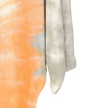 styleBREAKER Damen Feinstrick Poncho mit Batik Muster, 3/4 Ärmel, V-Ausschnitt, sommerlich leicht, Einheitsgröße 08010079