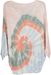 styleBREAKER Damen Feinstrick Poncho mit Batik Muster, 3/4 Ärmel, V-Ausschnitt, sommerlich leicht, Einheitsgröße 08010079