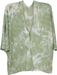 styleBREAKER Damen Feinstrick Cardigan Weste mit Batik Muster, 3/4 Ärmel, vorne offen, Strand, Festival, Kimono 08010080