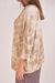styleBREAKER Damen Feinstrick Cardigan Weste mit Batik Muster, 3/4 Ärmel, vorne offen, Strand, Festival, Kimono 08010080