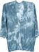 styleBREAKER Damen Feinstrick Cardigan Weste mit Batik Muster, 3/4 Ärmel, vorne offen, Strand, Festival, Kimono 08010080