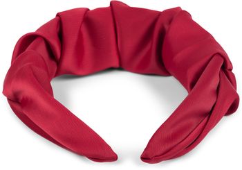 styleBREAKER Damen Haarreif mit schimmernder geflochtener Oberfläche in Rüschen Optik, Haarband, Haarschmuck 04027035