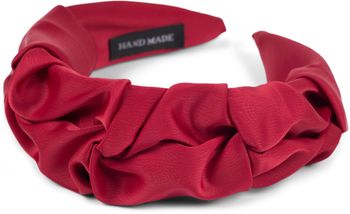 styleBREAKER Damen Haarreif mit schimmernder geflochtener Oberfläche in Rüschen Optik, Haarband, Haarschmuck 04027035