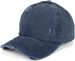 styleBREAKER Damen Ponytail Baseball Cap im Destroyed Used Look | Einfarbiges Sommer Cap mit Klettverschluss und Kreuzband | Verstellbare Schildkappe aus Baumwolle