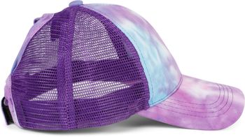 styleBREAKER Damen Ponytail Baseball Cap im Batik Look mit Mesh Einsatz | Verstellbare Basecap mit Klettverschluss | Einheitsgröße für Erwachsene und Teenager