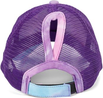 styleBREAKER Damen Ponytail Baseball Cap im Batik Look mit Mesh Einsatz | Verstellbare Basecap mit Klettverschluss | Einheitsgröße für Erwachsene und Teenager