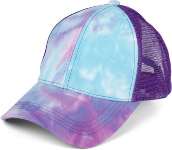 styleBREAKER Damen Ponytail Baseball Cap im Batik Look mit Mesh Einsatz | Verstellbare Basecap mit Klettverschluss | Einheitsgröße für Erwachsene und Teenager