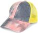 styleBREAKER Damen Ponytail Baseball Cap im Batik Look mit Mesh Einsatz | Verstellbare Basecap mit Klettverschluss | Einheitsgröße für Erwachsene und Teenager