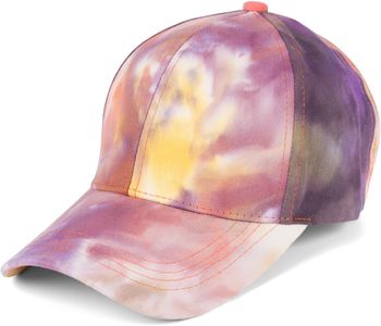 styleBREAKER Damen Baseball Cap mit Batik Muster | 6-Panel Sommer Basecap Baumwolle | Cappy mit Schirm verstellbar | Jedes Cap ein Unikat