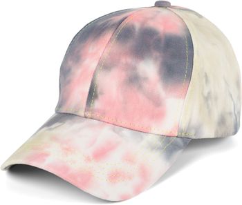 styleBREAKER Damen Baseball Cap mit Batik Muster | 6-Panel Sommer Basecap Baumwolle | Cappy mit Schirm verstellbar | Jedes Cap ein Unikat