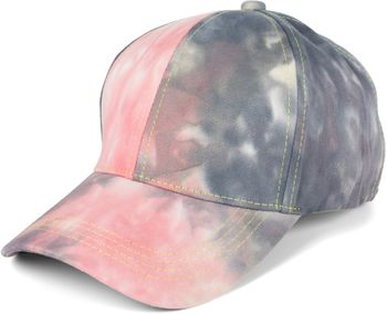styleBREAKER Damen Baseball Cap mit Batik Muster | 6-Panel Sommer Basecap Baumwolle | Cappy mit Schirm verstellbar | Jedes Cap ein Unikat