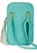 styleBREAKER Damen Leder Handy Umhängetasche aus weichem Veloursleder, Reißverschluss, Echtleder Mini Bag 02012373