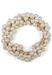 styleBREAKER Damen Perlen Haargummi mit Satin Schleife, elastisch, Scrunchie, Zopfgummi, Satinband, Haarband 04027037