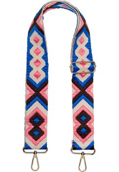 styleBREAKER Taschen Schulterriemen verstellbar mit buntem Ethno Muster, Wechsel Taschengurt, Karabiner, Handyband 02013024