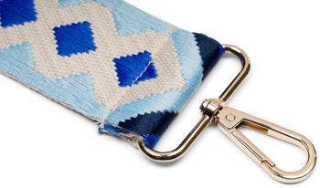 styleBREAKER Taschen Schulterriemen verstellbar mit buntem Ethno Muster, Wechsel Taschengurt, Karabiner, Handyband 02013024