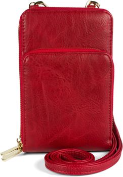 styleBREAKER Damen Mini Bag Umhängetasche mit RFID Schutz, Handytasche, 2 Reißverschluss Fächer, Schultertasche 02012376