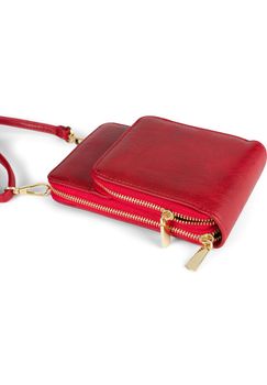 styleBREAKER Damen Mini Bag Umhängetasche mit RFID Schutz, Handytasche, 2 Reißverschluss Fächer, Schultertasche 02012376