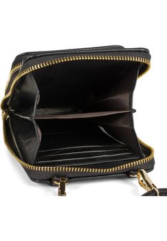 styleBREAKER Damen Mini Bag Umhängetasche mit RFID Schutz, Handytasche, 2 Reißverschluss Fächer, Schultertasche 02012376
