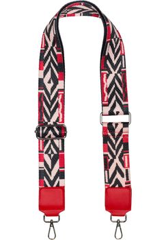 styleBREAKER Breiter Taschen Schulterriemen verstellbar mit buntem Azteken Muster, Wechsel Taschengurt, Karabiner, Unisex 02013025