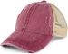 styleBREAKER Damen Baseball Cap im Washed Used Look mit Mesh Einsatz | Ponytail Cap für hohen Zopf | Verstellbare 6-Panel Schildkappe für Sommer und Freizeit