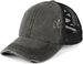 styleBREAKER Damen Baseball Cap im Washed Used Look mit Mesh Einsatz | Ponytail Cap für hohen Zopf | Verstellbare 6-Panel Schildkappe für Sommer und Freizeit