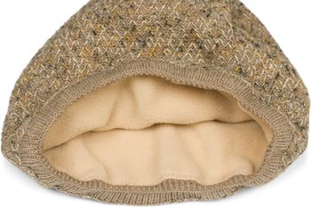 styleBREAKER Unisex Strick Beanie Mütze mit buntem Dreieck Muster, Thermo-Fleece Innenfutter, Winter Strickmütze 04024189