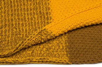 styleBREAKER Damen Strick Loop Schal 2-Farbig mit Ombre Farbverlauf, Reiskorn Strickmuster, warmer Winter Strickschal 01018165