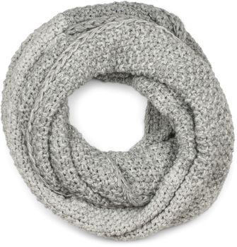 styleBREAKER Damen Strick Loop Schal 2-Farbig mit Ombre Farbverlauf, Reiskorn Strickmuster, warmer Winter Strickschal 01018165