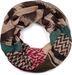 styleBREAKER Damen Loop Schal im Zick-Zack Paisley Muster Mix, Schlauchschal leicht mehrfarbig bunt, Tuch 01017145