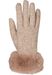styleBREAKER Damen Touchscreen Handschuhe Einfarbig mit Kunstfell Besatz, warme Fingerhandschuhe, Winter 09010038