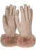 styleBREAKER Damen Touchscreen Handschuhe Einfarbig mit Kunstfell Besatz, warme Fingerhandschuhe, Winter 09010038