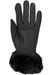 styleBREAKER Damen Touchscreen Handschuhe Einfarbig mit Kunstfell Besatz, warme Fingerhandschuhe, Winter 09010038