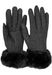 styleBREAKER Damen Touchscreen Handschuhe Einfarbig mit Kunstfell Besatz, warme Fingerhandschuhe, Winter 09010038