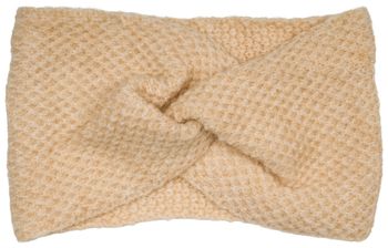 styleBREAKER Damen Strick Stirnband mit Waffelpatent Strickmuster und Twist Knoten, warmes Winter Haarband, Headband 04026060