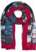 styleBREAKER Damen Schal plissiert mit Pinselstrich Muster gerahmt, Crash Look, warme Winter Stola mehrfarbig 01017148