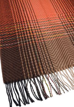 styleBREAKER Damen Feinstrick Schal mit bunt gestreiftem Zick-Zack Muster und Fransen, warme Winter Stola mehrfarbig 01017149