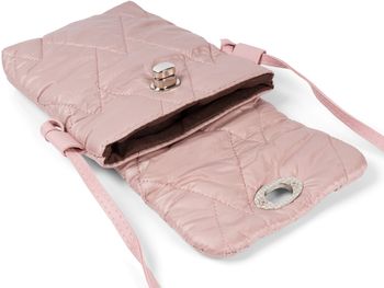 styleBREAKER Damen Mini Bag Umhängetasche mit Rauten Steppmuster, Drehverschluss, Stepptasche, Einfarbig gesteppt 02012377