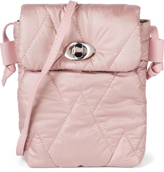 styleBREAKER Damen Mini Bag Umhängetasche mit Rauten Steppmuster, Drehverschluss, Stepptasche, Einfarbig gesteppt 02012377