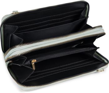 styleBREAKER Damen 2 in 1 Mini Bag Umhängetasche mit Rauten Prägung, Geldbörse, Handytasche, Schultertasche 02012379