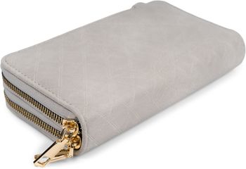 styleBREAKER Damen 2 in 1 Mini Bag Umhängetasche mit Rauten Prägung, Geldbörse, Handytasche, Schultertasche 02012379